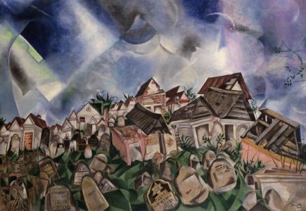 "Cimetière" (1917) de Marc Chagall